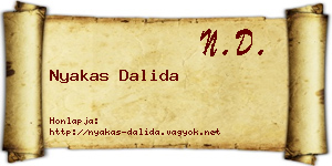 Nyakas Dalida névjegykártya